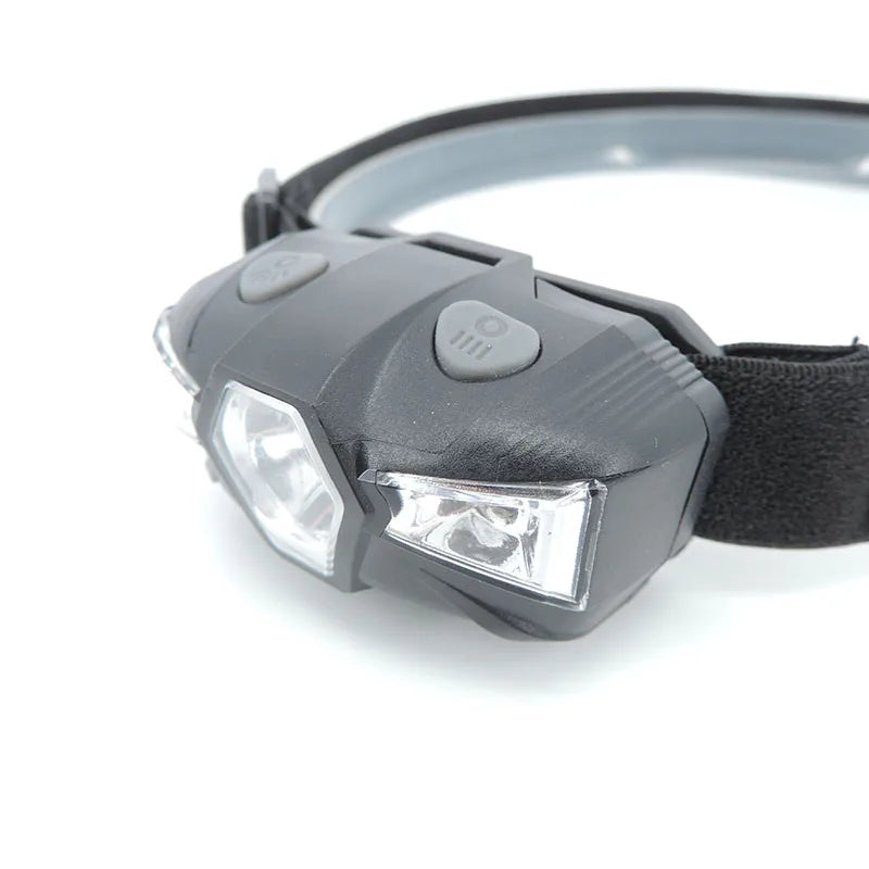 lampe frontale noire led ceinture ajustable moderne camping randonnée puissante