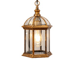 Lanterne extérieure suspendue en aluminium bleu pour jardin