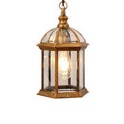 lanterne suspendue or noir vintage verre transparent opaque filament apparent(chaines)