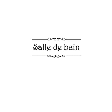 autocollants salle bain toilettes stickers murals vinyle adhésifs noir motifs floraux vintage 28cm textes