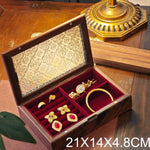 boîte bijoux bois vert vitre opaque motif floral poignée classique porte bijoux