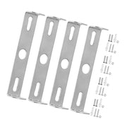 supports luminaire suspension applique industrielle minimaliste métal argenté fixations vis chevilles incluses