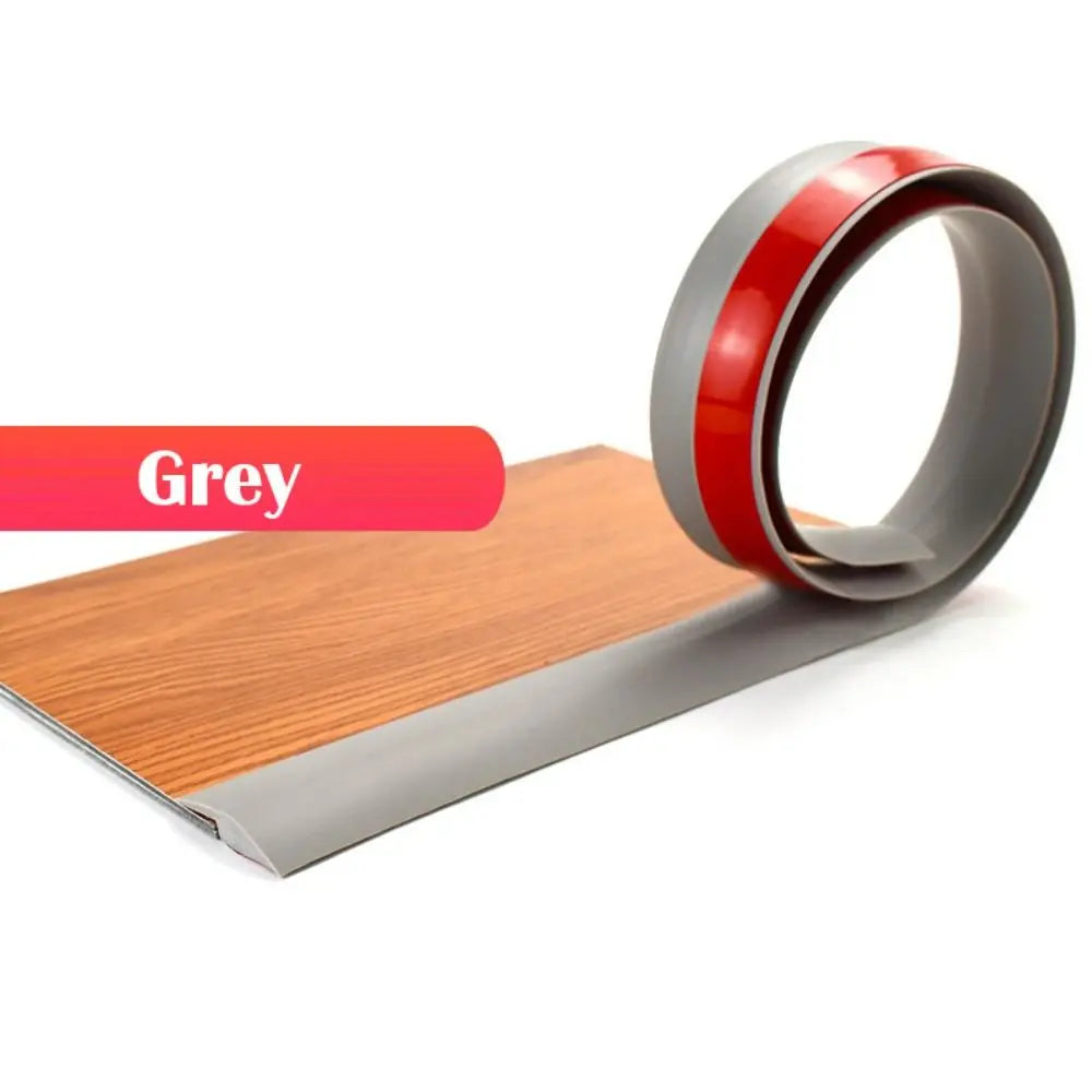profilé seuil auto adhésif pvc aspect bois moderne gris clair foncé fixation auto adhésive