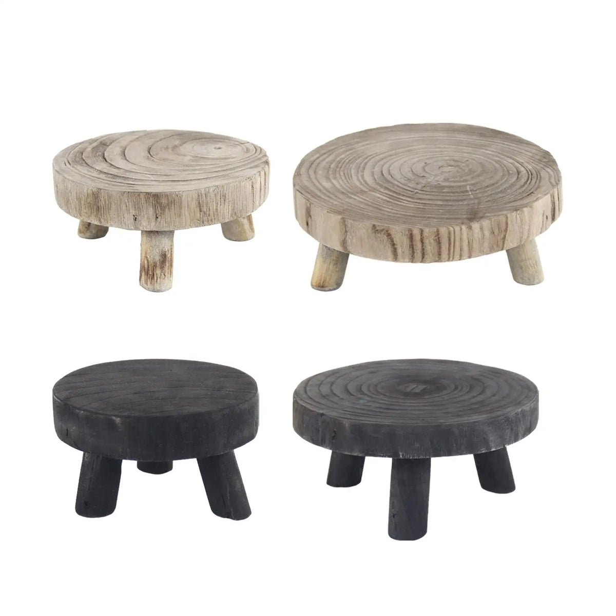 support plante bois rustique minimaliste jardin intérieur extérieur pot fleuri balcon patio ornement décoration