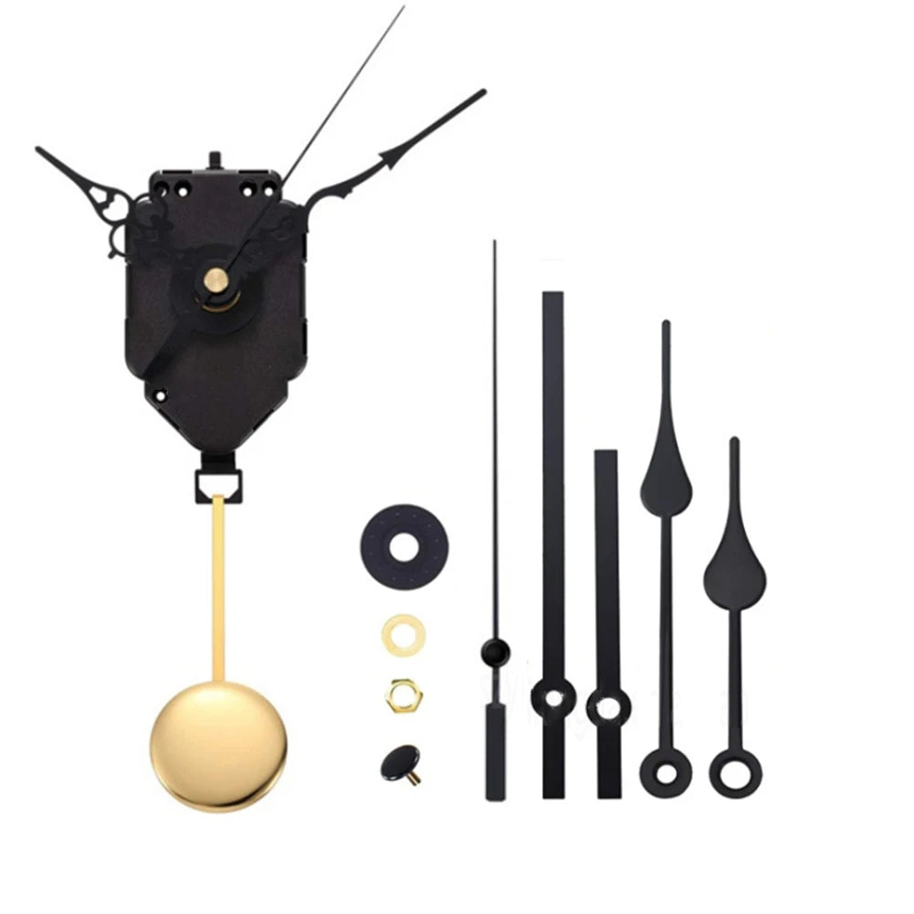 Kit mouvement horloger aiguilles décoratives pendule métal doré vintage horloge murale
