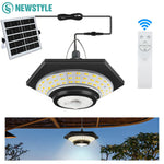 lampe solaire suspendue capteur mouvement 228 led étanche ip65 moderne télécommandeextérieur