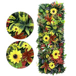 décoration murale plante artificielle feuilles fleurs moderne verte jaune rouge blancintérieur