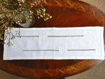 serviettes table classiques broderie florale blanc set pièces lin élégant vintage