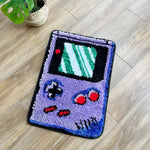 tapis violet console rétro animal compagnie flocage antidérapant polyester lavage mécanique usage intérieur extérieur