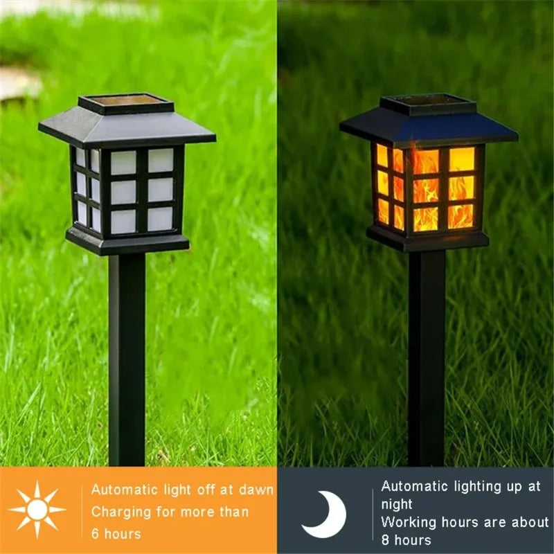 lampe solaire étanche extérieure noire moderne transparente piquet 9cm 36cm led jardin