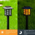 lampe solaire étanche extérieure noire moderne transparente piquet 9cm 36cm led jardin
