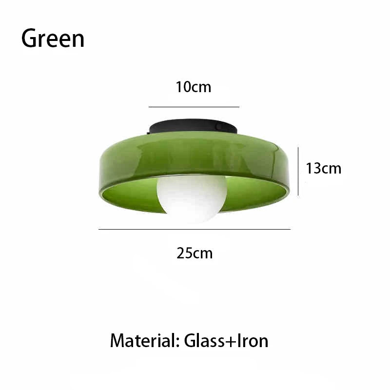 lampe moderne vert orange noir brillante 10cm 13cm 25cm led quotidienne