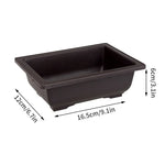 pot plante intérieur moderne noir rectangulaire support grille drainage succulente