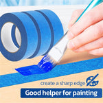 ruban peinture bleu rayures noires adhésif pratique peinture décoration bricolage 1.2cm 1.5cm 2cm 2.5cm
