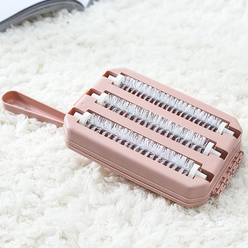 brosse poils rose clair moderne poignée nettoyer tapis canapé lit