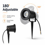 spot jardin extérieur moderne épingle sol verre trempé ip65 led 3000k 4000k 6000k 7w