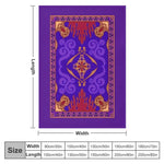 couverture polaire violet motif floral hiver moderne portable pique nique voyage hospitalière qualité polyester