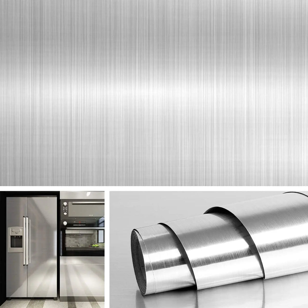 film adhésif décoratif argent or brillant moderne élégant anti statique imperméable résistant humidité 60cm