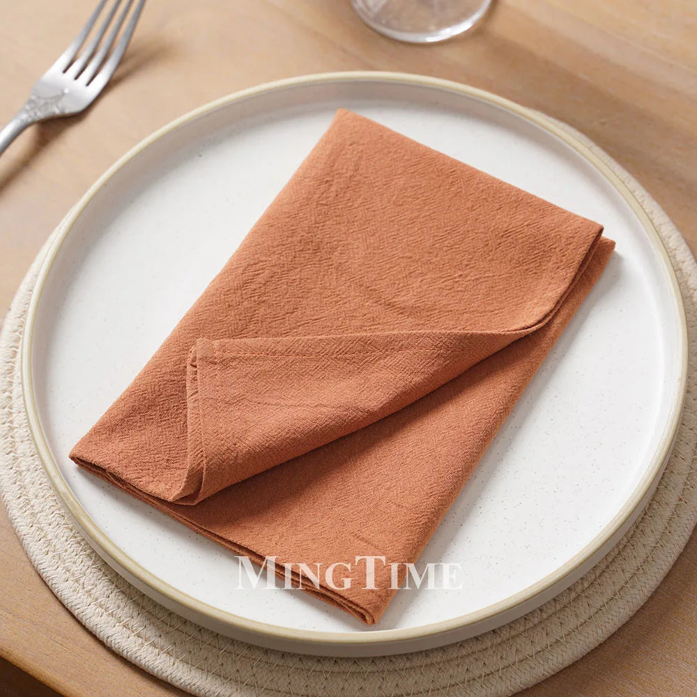 serviettes table coton uni classiques couleurs variées maison party festive