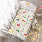 matelas bébé 120x60cm double faces motifs animaux doux rose blanc bleuclair