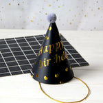 chapeaux fête anniversaire enfant garçon fille imprimé happy birthday motifs floraux dorés multicolores classiques