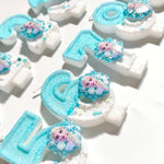 bougies anniversaire forme chiffres frozen elsa glitter bleu blanc decorative thème
