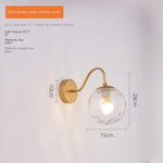 lampe murale moderne appliquée verre noir doré brillante chambre entrée fixée minimaliste lumière led