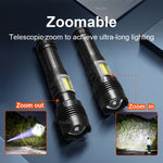 lampe torche multifonction led rechargeable 30w banque alimentation autodéfense texturée moderne noire