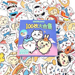 sticker kawaii mignon enfantin boîte stickers motifs personnages couleurs bleu rose blanc jaune vert