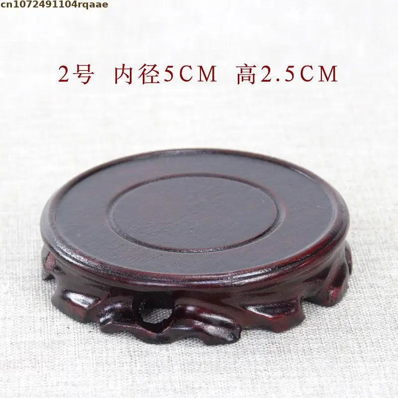 support bois marron sculpté motifs floraux artisanal objets decoratifs standalone deco marron floral