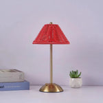 lampe table rechargeable led tressée bohème rouge verte marron chambre coucher rustic scandinave