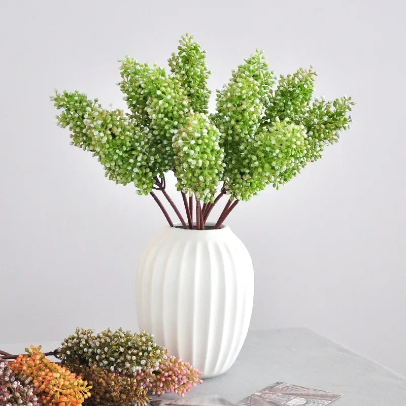 Bouquet artificiel orange vert rose moderne décoration intérieure minimaliste 48cm