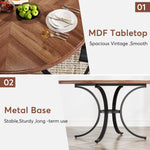 Table à manger ronde noire dans une salle à manger moderne