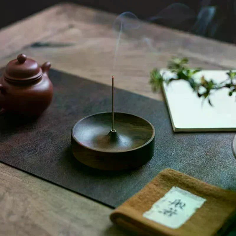 bougies d'encens noires modernes sans électricité méditation décoration intérieure cadeau spirituel
