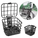 panier avant vélo électrique noir couvercle plastique structure grille utilitaire transport fruits légumes