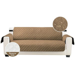 Housse canapé quilted gris brun beige moderne boucles métalliques lavable places