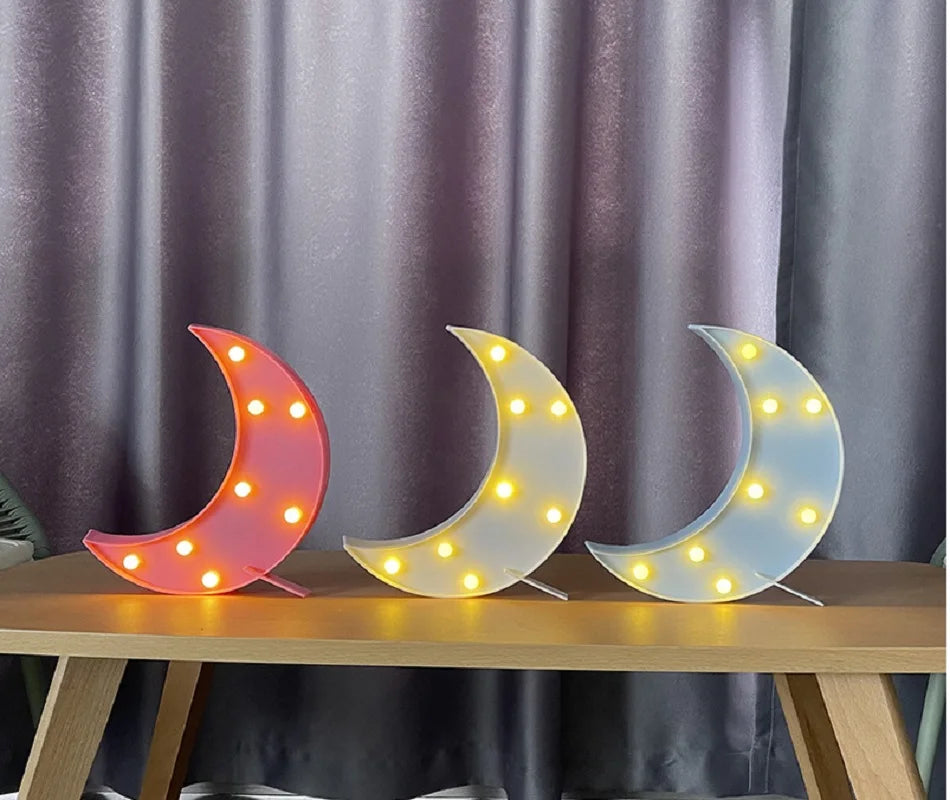 lampe led nuage étoile lune décoration chambre veilleuse rouge bleu blanc moderne