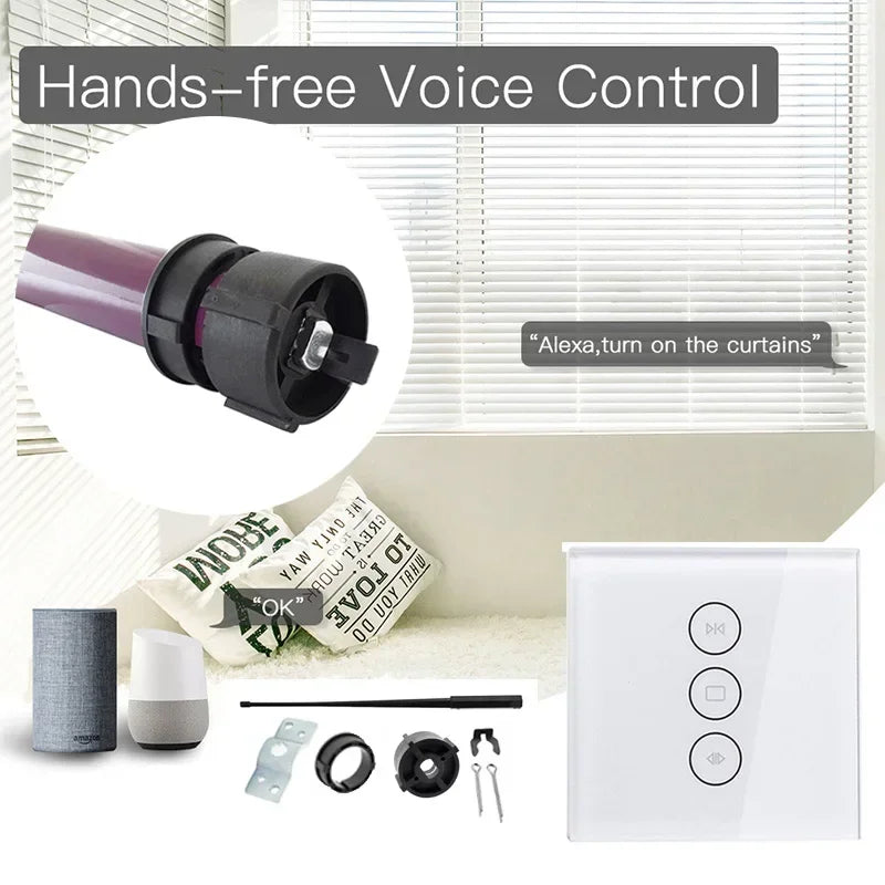 moteur électrique stores roulants intelligent violet noir blanc wi fi tuya alexa