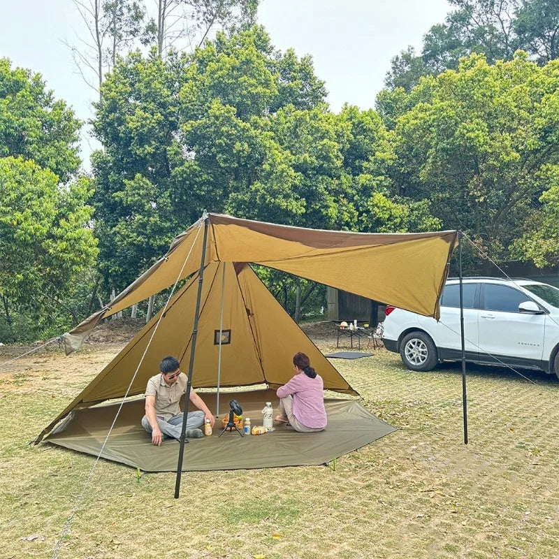 tapis sol imperméable tente camping uni vert olive moderne plage sable