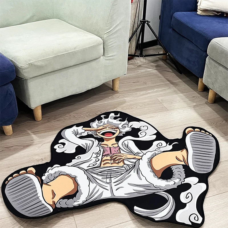 tapis anime personnages one piece luffy noir blanc moderne 100cm 120cm 80cm