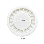 miroir blanc vintage feuillagé relief silicone respectueux environnement opacité classique