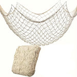 décoration murale filet pêche bleu marine beige clair tissé main nautique coquillages naturels plage