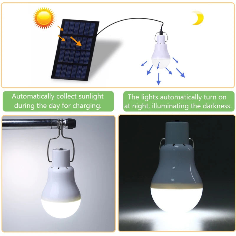 ampoule led solaire rechargeable usb blanc moderne ip55 étanche télécommande