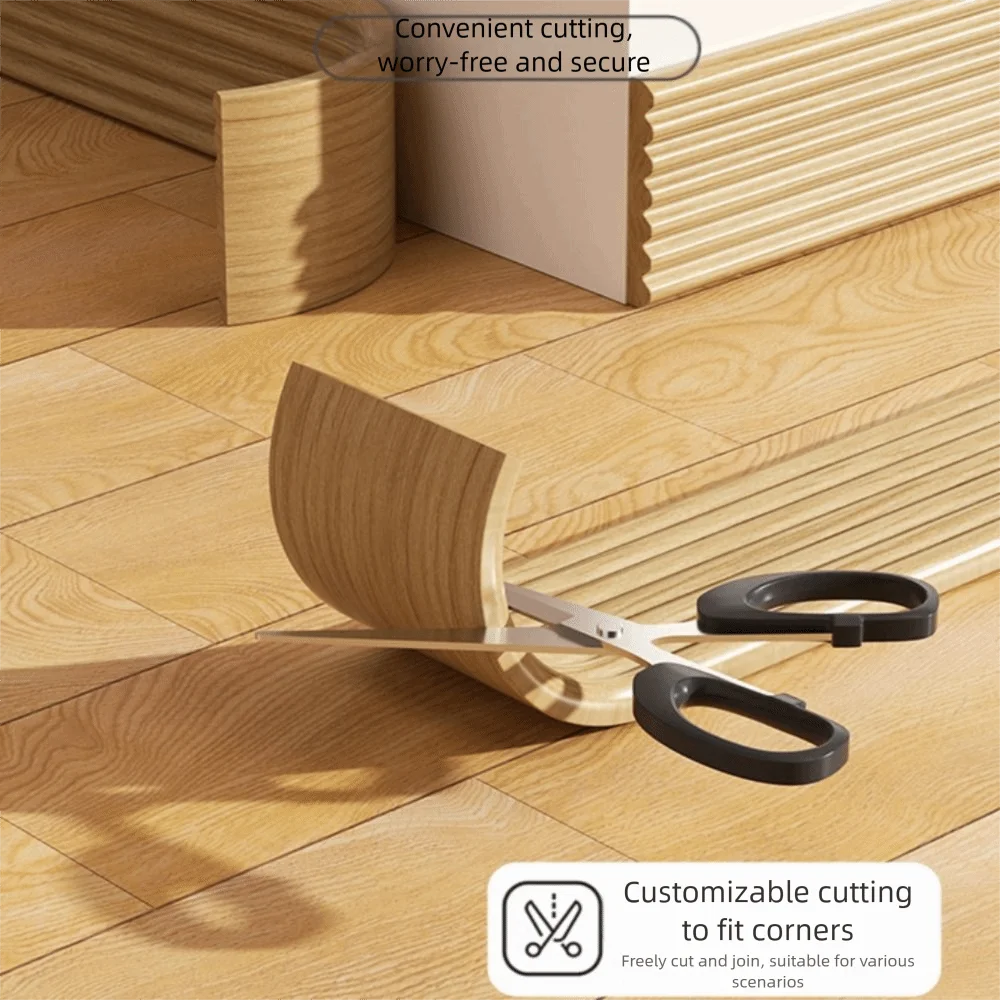 plinthes auto adhésives aspect bois moderne naturel gris clair anti collision murales décoration intérieure