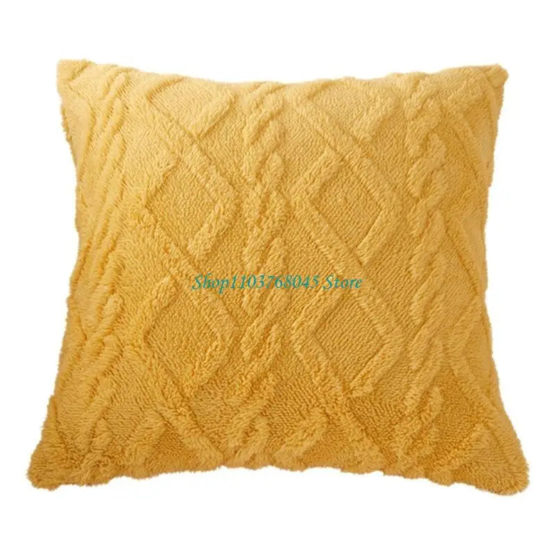 taie d'oreiller double face polyester coton bleu motif géométrique moderne adhésif 43cm 43cm