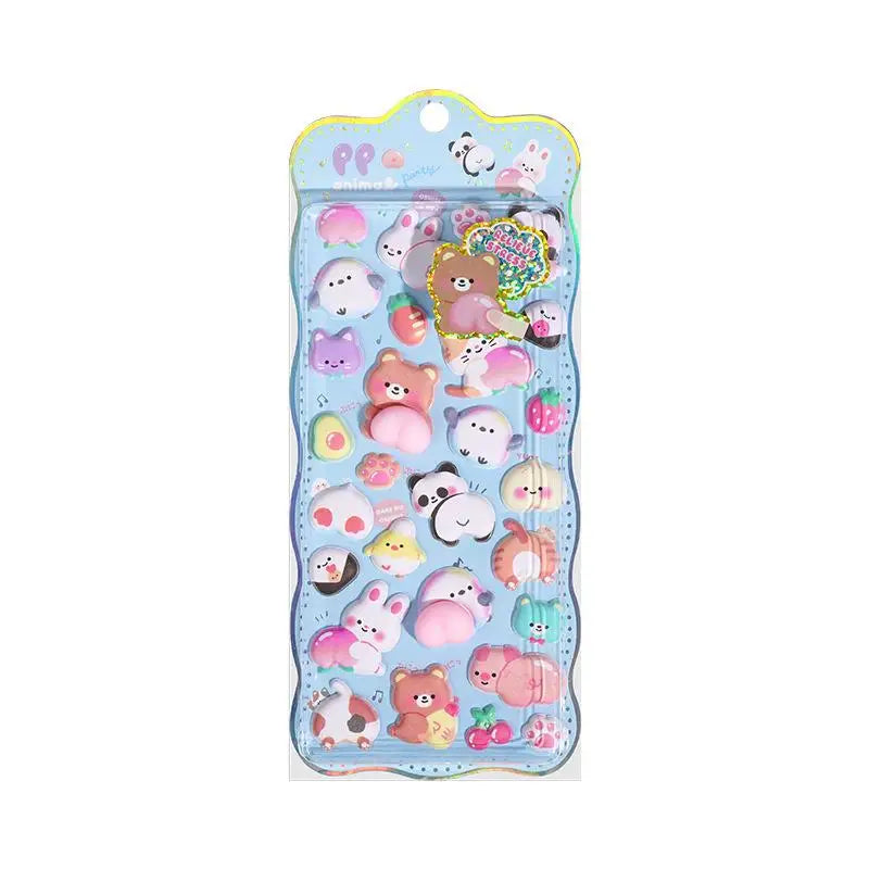 sticker kawaii animal fruit coloré doux souriant rangement boîte stickers mignons enfant deco chambre