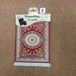 tapis souris non glissant ornements floraux rouge bleu beige dense traditionnel