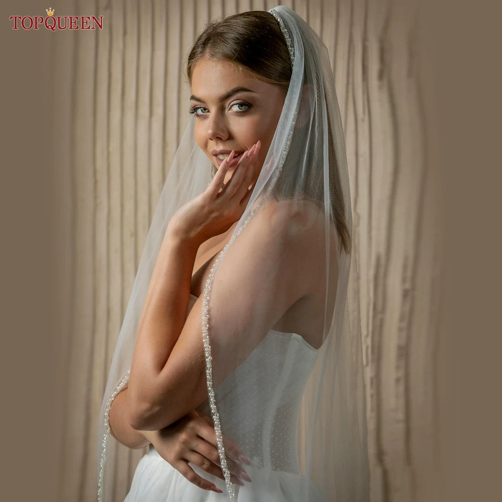 voile mariée blanc strass classique élégant bridal veil crème écru soirée