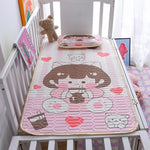 tapis sol enfant dessins animés bleu vert rose opacité cartoon antiacariens