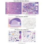 autocollants 3d diy scènes saisonnières printemps été automne hiver illustrées cartes scènes stickers